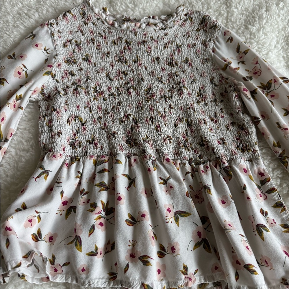 Girls floral peplum top